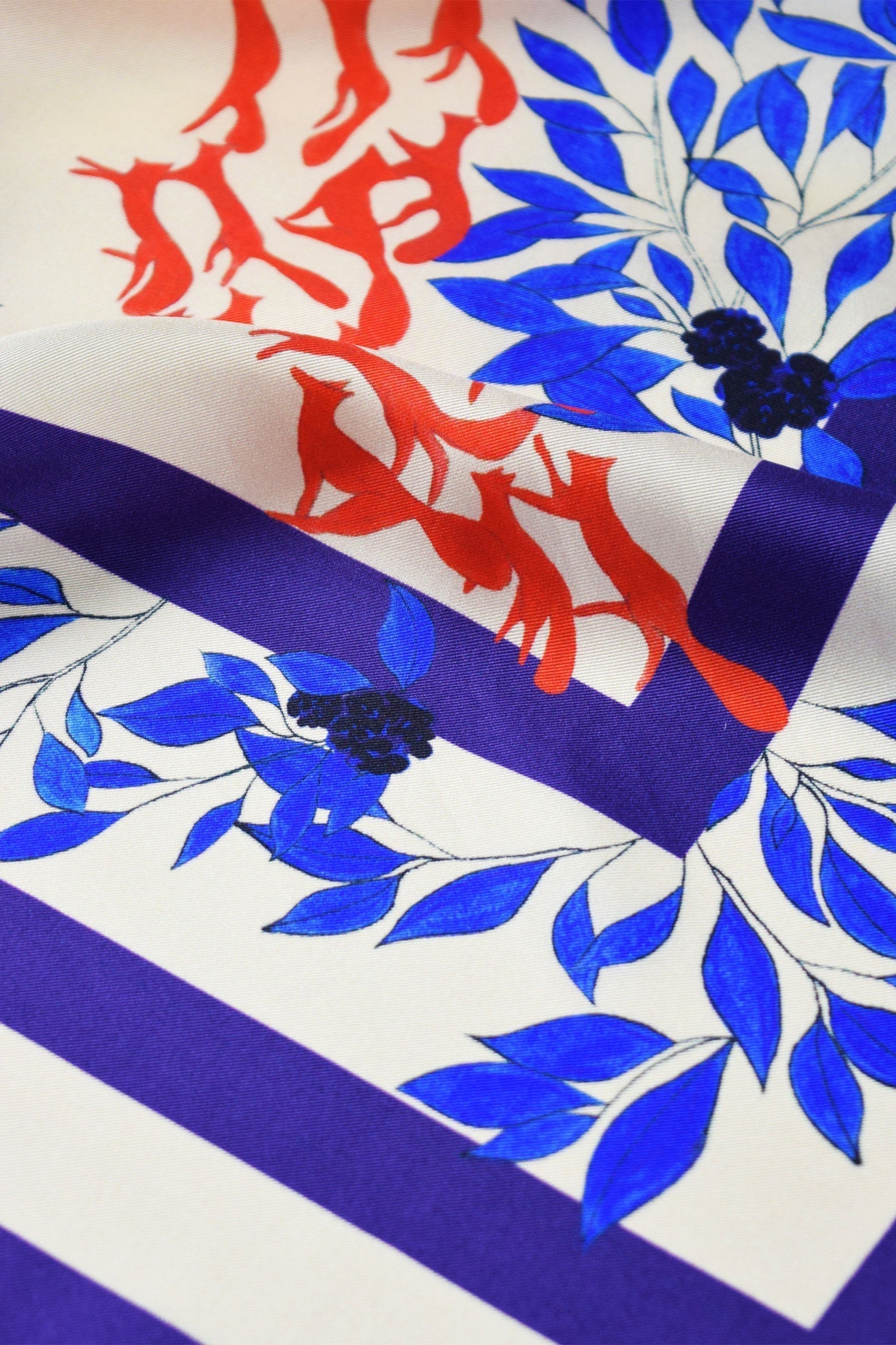 Silk Carré Scarf 28.5 Pas de Deux, 100% silk, Made in France