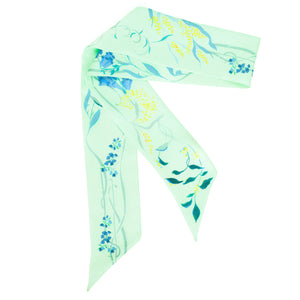 Ribbon Scarf Art Déco, 100% silk, Made in France