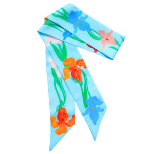 Ribbon Scarf Giverny, 100% silk, 100% made in France