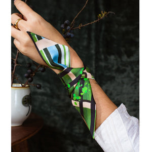 Bracelet Tartan, 100% silk, Made in France